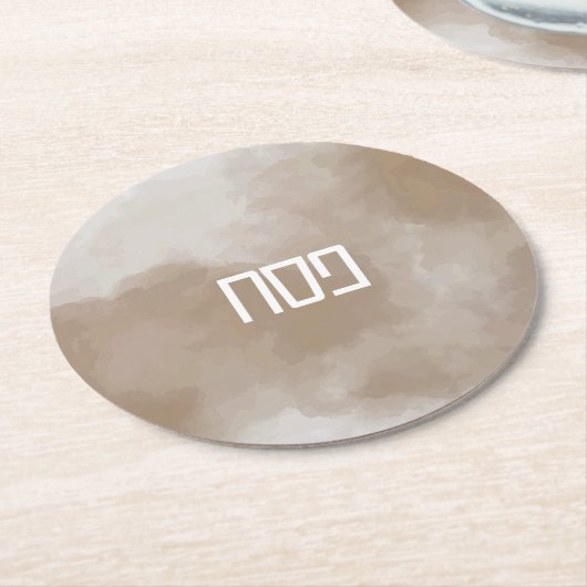 銅水カラーペサックコースター ラウンドペーパーコースター (アングル)