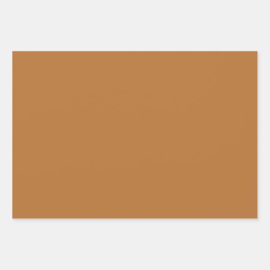 銅無地の色 |クラシック |エレガント | ラッピングペーパーシート (正面)