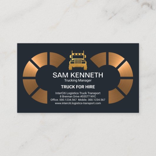 銅物流サークル金ゴールド輸送 名刺 (正面)