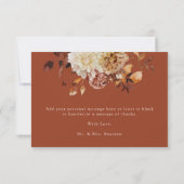銅秋テラコッタウォーターカラー結婚フローラ サンキューカード (裏面)
