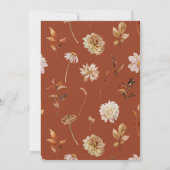 銅秋テラコッタモノグラム結婚リース 招待状 (裏面)