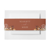 銅秋水彩植物学結婚の 招待状ベリーバンド (正面例)