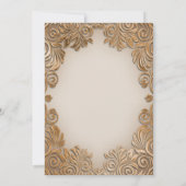 銅箔エレガントリーフブライダルシャワー招待状 招待状 (裏面)