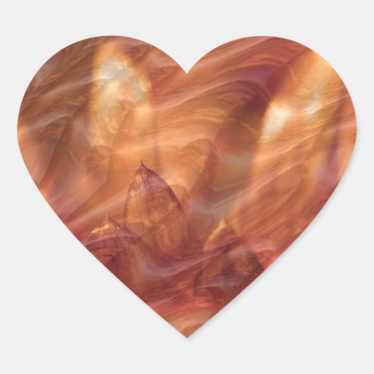 銅箔ゴールデンシェード：エンボス波 ハートシール (正面)