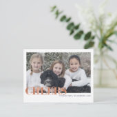 銅箔フェイク応援年始の写真はがき シーズンポストカード (スタンド正面)