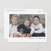 銅箔フェイク応援年始の写真はがき シーズンポストカード (正面/裏面)