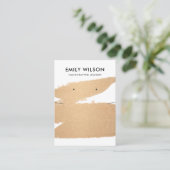 銅箔ブラシストロークネックレスイヤリングディスプレイ 名刺 (スタンド正面)