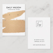 銅箔ブラシストロークネックレスイヤリングディスプレイ 名刺 (正面/裏面)