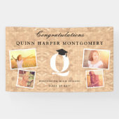 銅箔モノグラム4フォトシック卒業パーティー 横断幕 (横)