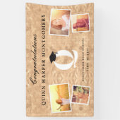 銅箔モノグラム4フォトシック卒業パーティー 横断幕 (縦)