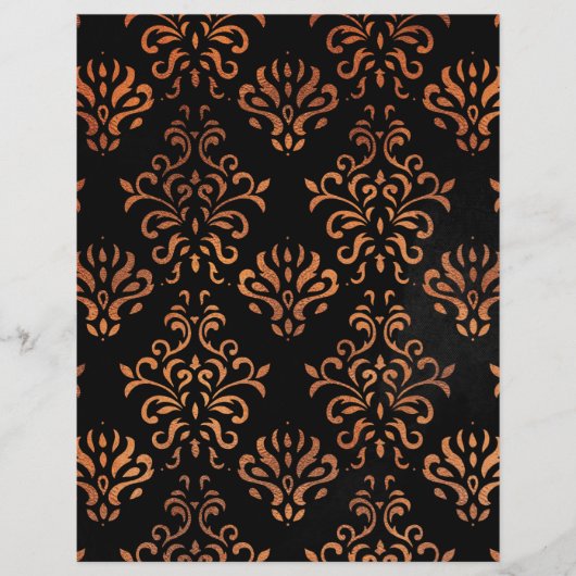 銅箔&ブラックダマスクスクラップブック紙 (正面)