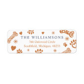 銅箔、ポープリント、スノーフレークPetパターン ラベル (正面)