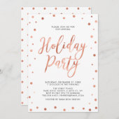 銅紙吹雪モダンホリ企業のーパーティー 招待状 (正面/裏面)