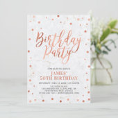 銅紙吹雪&大理石大人50th誕生日パーティー 招待状 (スタンド正面)