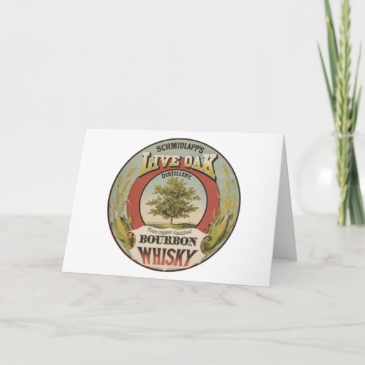 銅素晴らし蒸留バーボンウィスキー。 カード (正面)