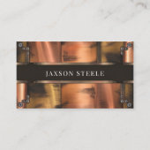 銅素朴と鋼鉄リベット 名刺 (正面)