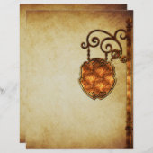 銅素朴古いファッションド符号スクラップブック紙 (正面/裏面)