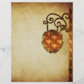 銅素朴古いファッションド符号スクラップブック紙 (裏面)