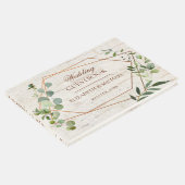 銅素朴幾何ユーカリ樺の木結婚ズ ゲストブック (コーナー)