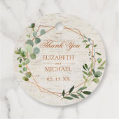 銅素朴幾何ユーカリ樺の木結婚ズ フェイバータグ (裏面)