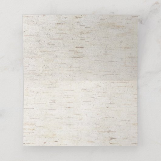 銅素朴幾何ユーカリ樺の木結婚ズ プレイスカード (内部開封)