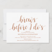 銅素朴製リ結婚ハーサルディナーモダン 招待状 (正面)