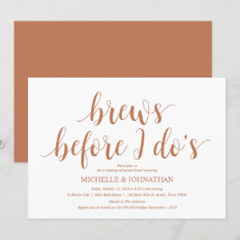 銅素朴製リ結婚ハーサルディナーモダン 招待状