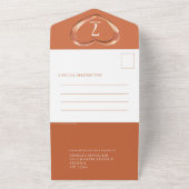 銅結婚記念日7年パーティーイベント オールインワン招待状 (外側)