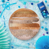 銅線金ゴールド線グラマーテクスチャ ペーパープレート (パーティー)