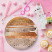 銅線金ゴールド線グラマーテクスチャ ペーパープレート (パーティー)