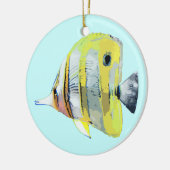 銅縞蝶 セラミックオーナメント (左)