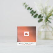 銅背エレガント景名刺デザイン スクエア名刺 (スタンド正面)