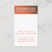 銅背エレガント景名刺デザイン 名刺 (裏面)