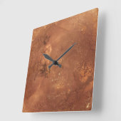 銅背景 スクエア壁時計 (傾斜)