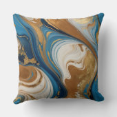 銅色とベージュ色のマーリング クッション (裏面)