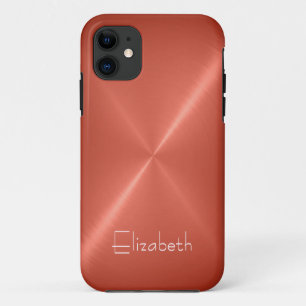 銅色のステンレス鋼の金属の一見 iPhone 11 ケース