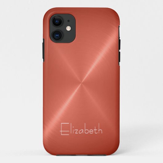 銅色のステンレス鋼の金属の一見 Case-Mate iPhoneケース (裏面)
