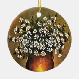 銅色のデイジー セラミックオーナメント