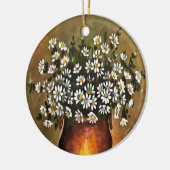 銅色のデイジー セラミックオーナメント (左)