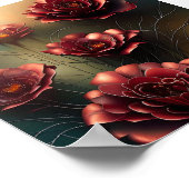 銅色のバラの群れ ポスター (角)