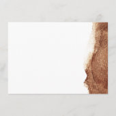 銅色のモダンでシンプルな結婚式の披露宴 エンクロージャーカード (裏面)