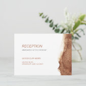 銅色のモダンシンプル結婚披露宴 エンクロージャーカード (スタンド正面)