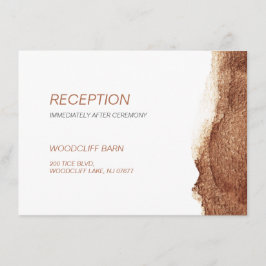 銅色のモダンシンプル結婚披露宴 エンクロージャーカード