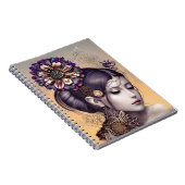 銅色の花を持つスチームパンクプリンセス ノートブック (右側)