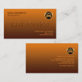 銅色エンボス「タクシーサービス」 名刺 (正面/裏面)