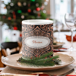 銅色マンダラマグ コーヒーマグカップ