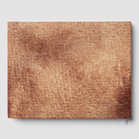 銅色愛モダンシンプル結婚のゲストブック ゲストブック (裏面)