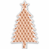 銅色3-dボックスクリスマスツリーステッカー シール (正面)