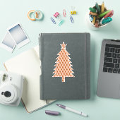 銅色3-dボックスクリスマスツリーステッカー シール (iPadカバー)