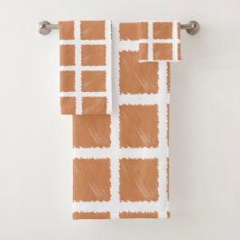 銅茶色のスケッチ バスタオルセット